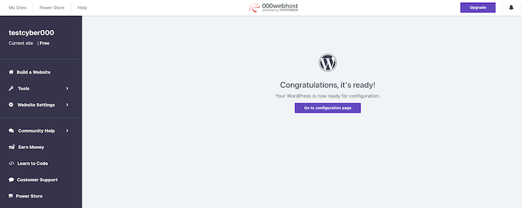 000WebHost control panel